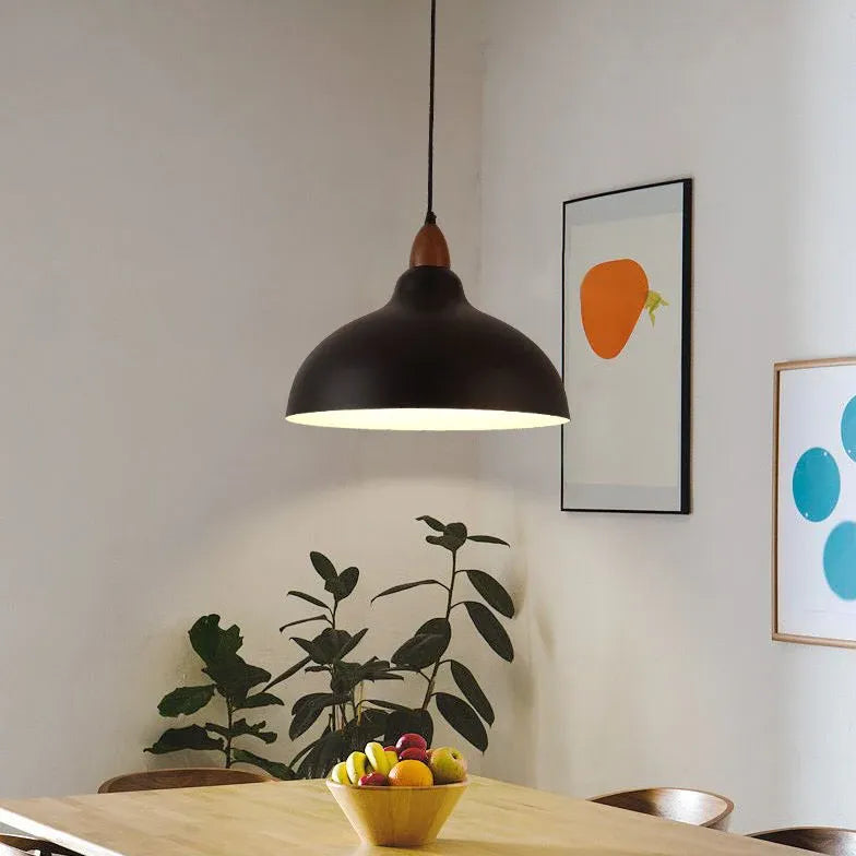 Black Disc Modern Pendant Light