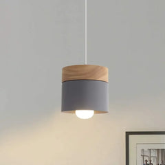 Lampara Colgante LED Nórdica Macaron de Madera