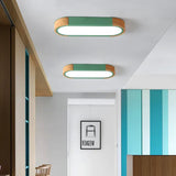 Elliptical Modern Hallway Flush Ceiling Lights