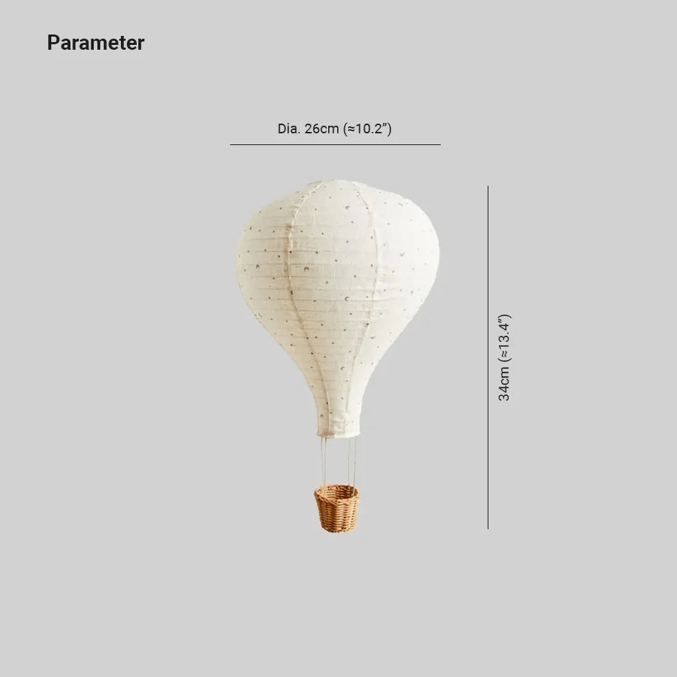 Fabric Hot Air Balloon White Flush Ceiling Lights