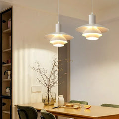 Lampara colgante metal blanco diseño creativo