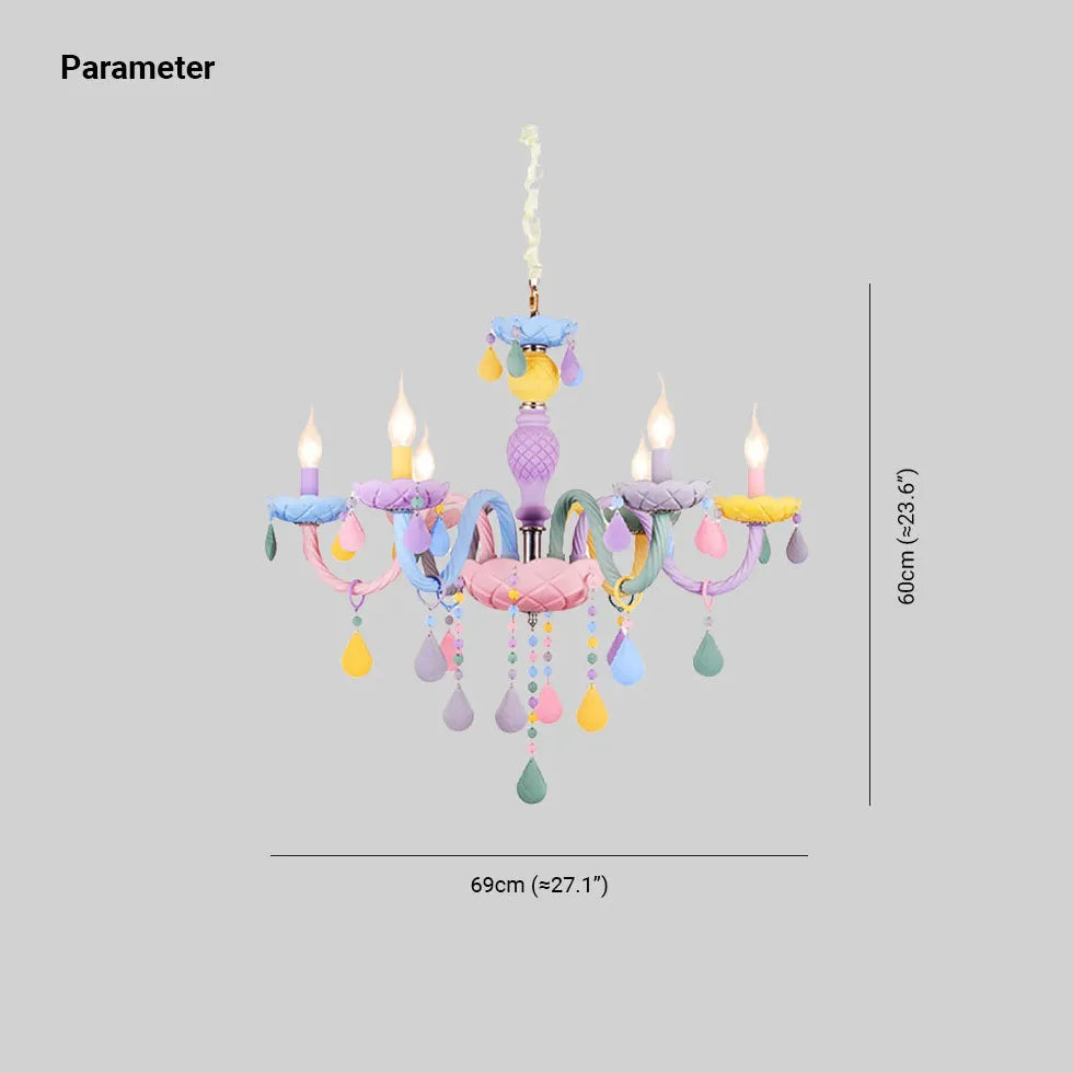 Candelabro de dormitorio con estilo de dibujos animados coloridos