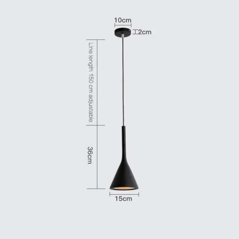 Cone Black Bedroom Modern Pendant Light