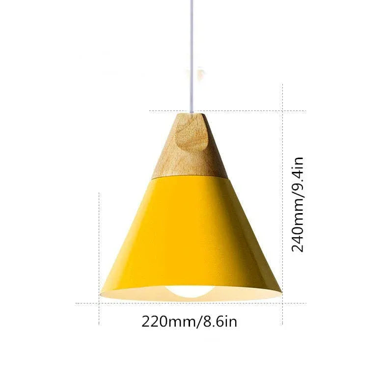 Morandi Multi-shaped Wood And Metal Pendant Light