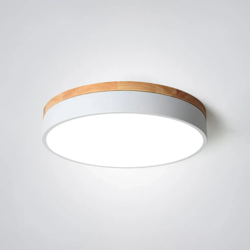 Drum Shaped Bedroom LED Flush Ceiling Lights