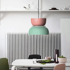 Lamparas de comedor colgantes diseño creativo estilo macaron