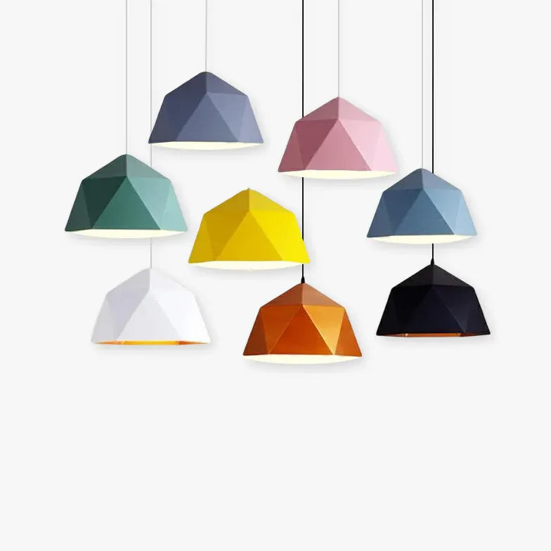 Polyhedron White Morandi Light Single Pendant