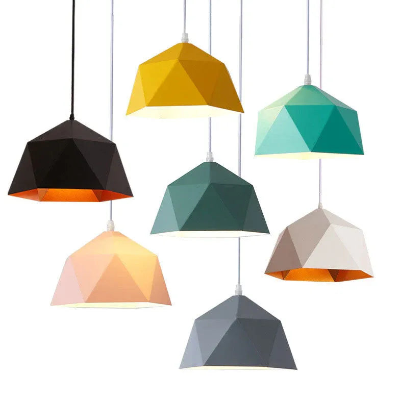 Polyhedron White Morandi Light Single Pendant