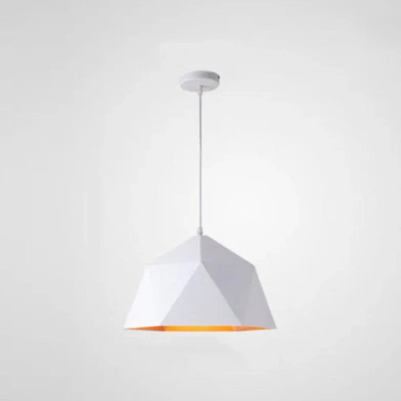 Polyhedron White Morandi Light Single Pendant