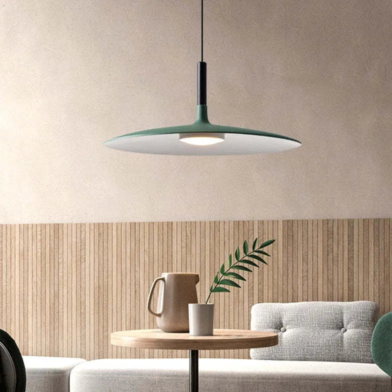 Plate Industrial Dining Room Pendant Light