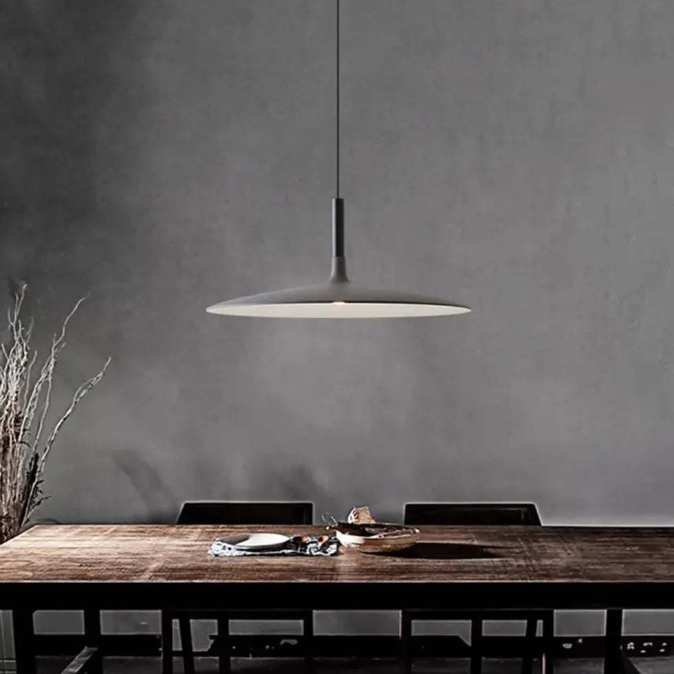 Plate Industrial Dining Room Pendant Light