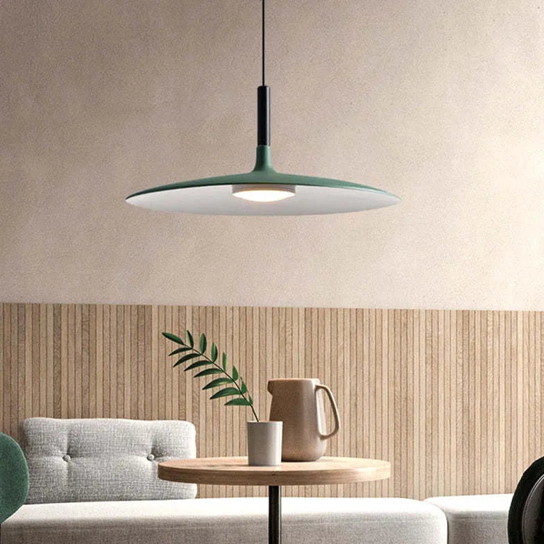 Plate Industrial Dining Room Pendant Light