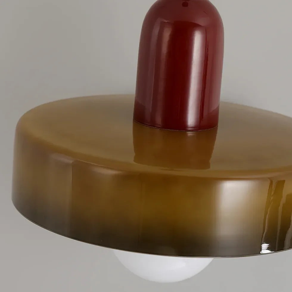 Lámpara colgante dormitorio diseño moderno y creativo de vidrio