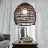 Lampara colgante ratan diseño retro estilo farol de mimbre