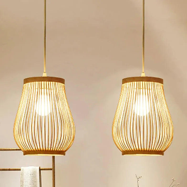 Natural Hollowing Kitchen Rattan Pendant Light