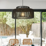 Simple Dark Tones Rattan Pendant Light