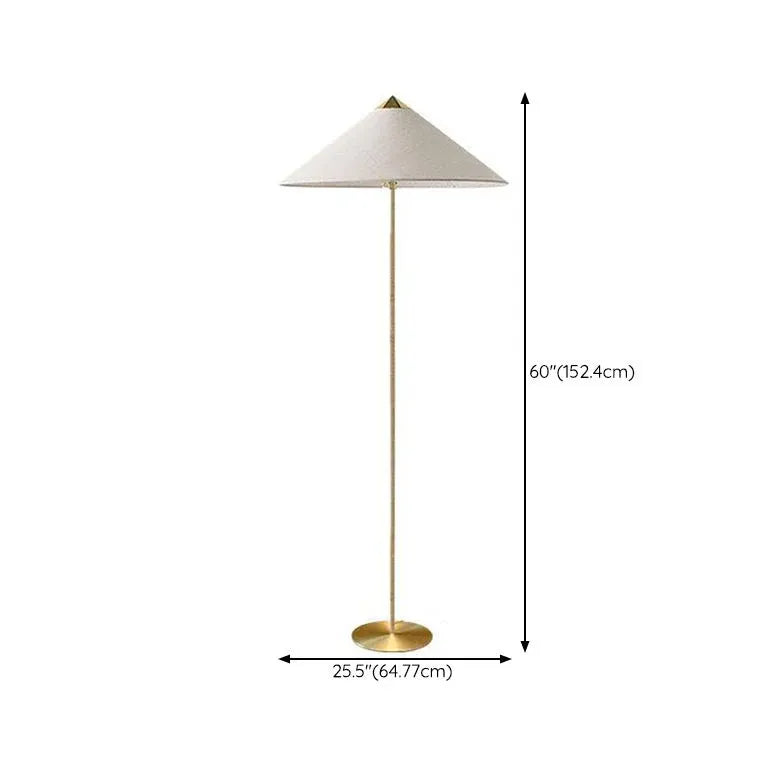 Cone Rattan White Floor Lamp