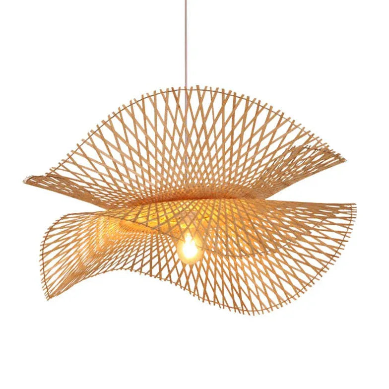 Natural Grid Restaurant Rattan Pendse Light