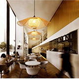 Natural Grid Restaurant Rattan Pendse Light