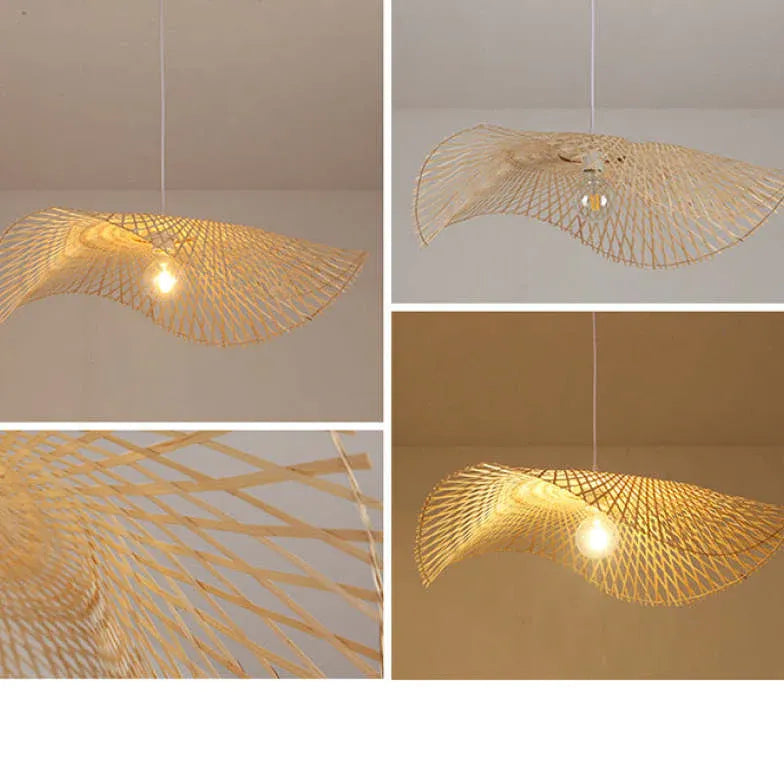 Natural Grid Restaurant Rattan Pendse Light