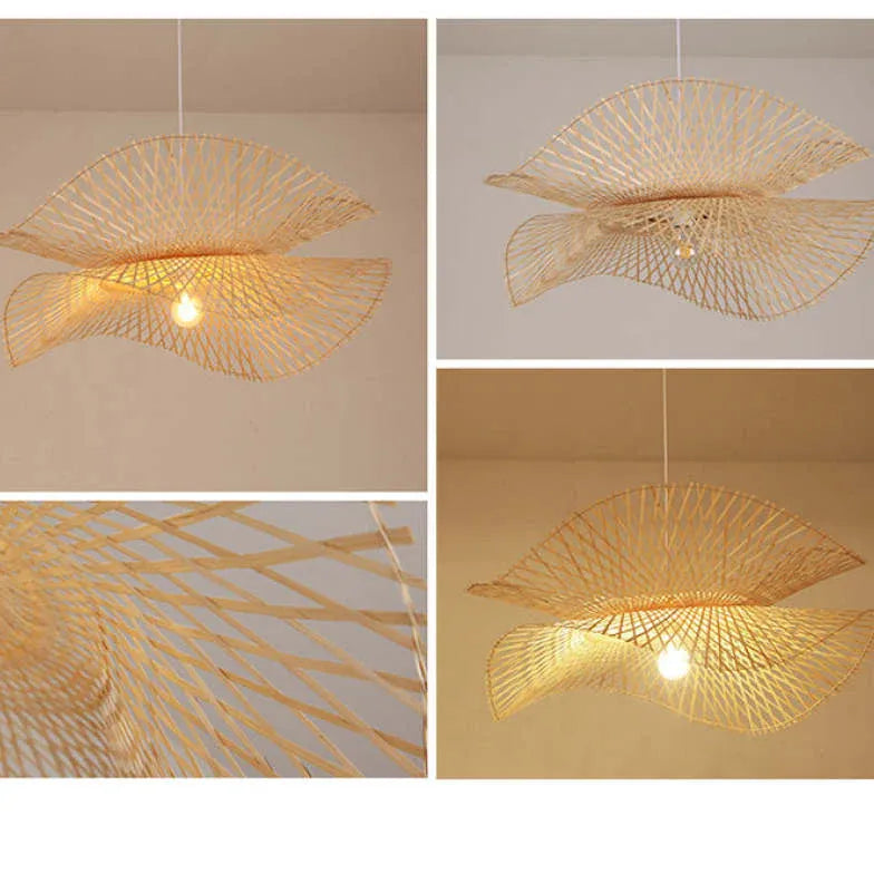 Natural Grid Restaurant Rattan Pendse Light