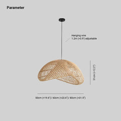 Lámparas colgantes de mimbre estilo rústico LED