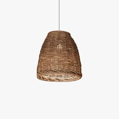 Lámpara Colgante de Rattan Estilo Rústico para Comedor