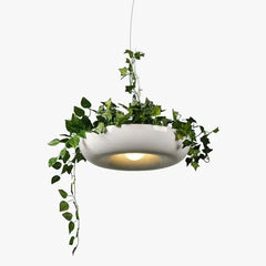 Lámpara Colgante LED de Estilo Nórdico con Planta