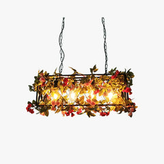 Lámpara Colgante Vintage para Comedor con Diseño de Plantas