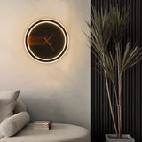 Lamparas modernas de led para salon con diseño de reloj creativo