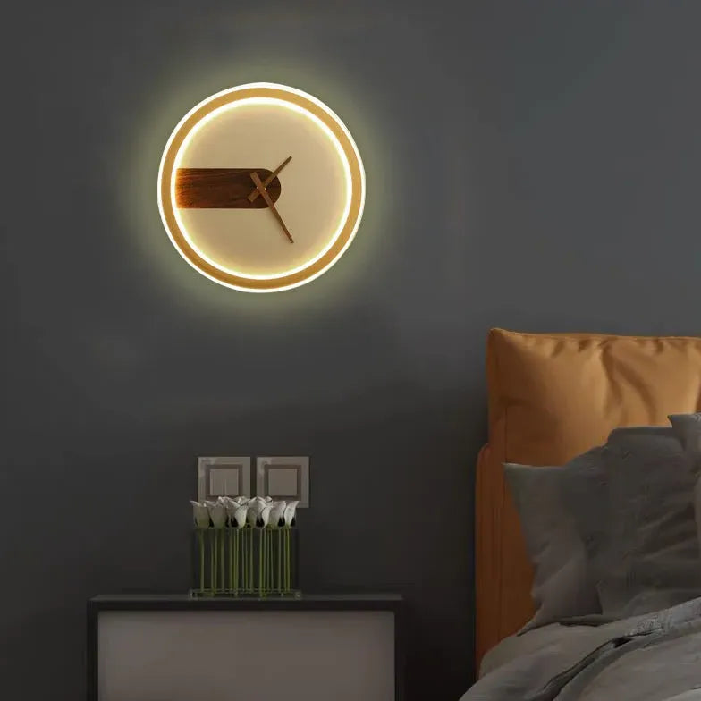 Lamparas modernas de led para salon con diseño de reloj creativo