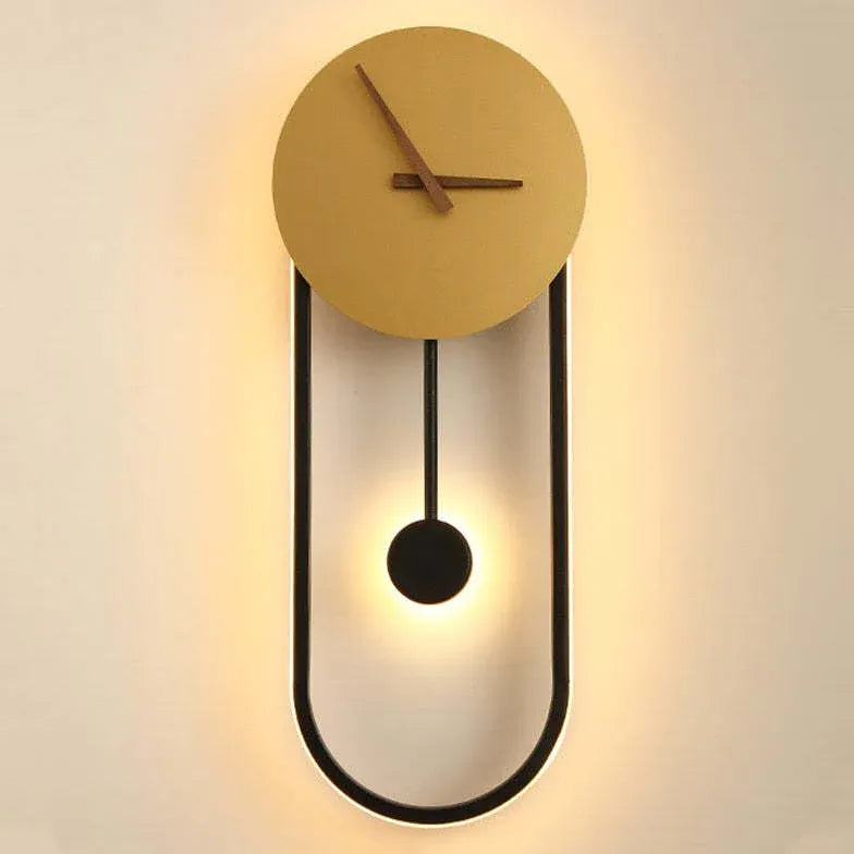 Diseño de reloj de péndulo Lámparas de pared modernas 