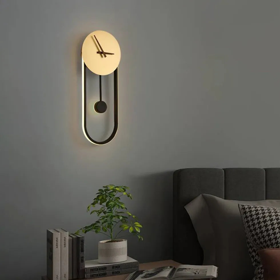 Diseño de reloj de péndulo Lámparas de pared modernas 