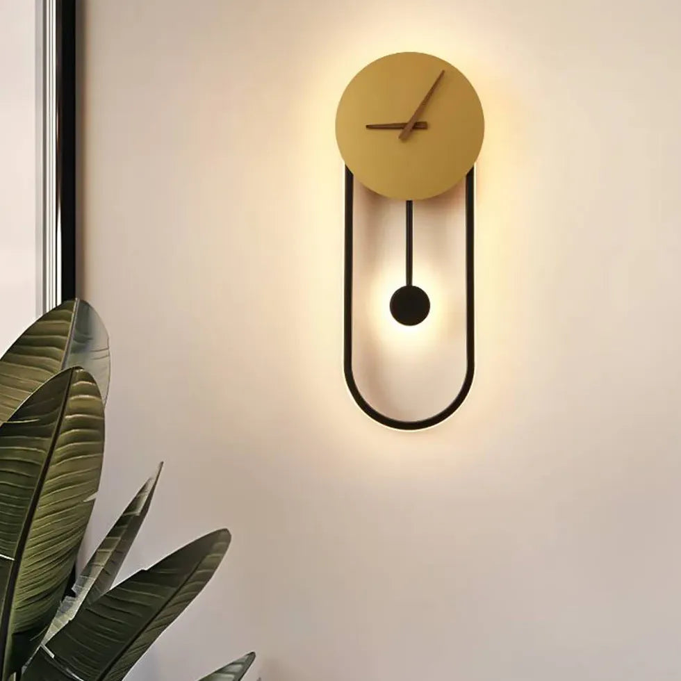 Diseño de reloj de péndulo Lámparas de pared modernas 