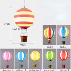 Lámpara techo infantil diseño creativo forma de globo aerostático