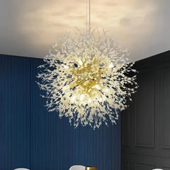 Lámpara colgante Sputnik de lujo en cristal LED regulable para dormitorio