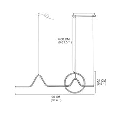 Lamparas colgantes para mesa comedor diseño creativo largo