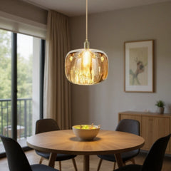 Lamparas Colgantes De Cristal LED Diseño Manzana Para Comedor Moderno