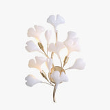 Aplique de Pared para Habitación con Diseño de Hojas de Ginkgo en Cerámica