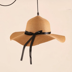 Lámpara Colgante Sombrero de Paja para Comedor