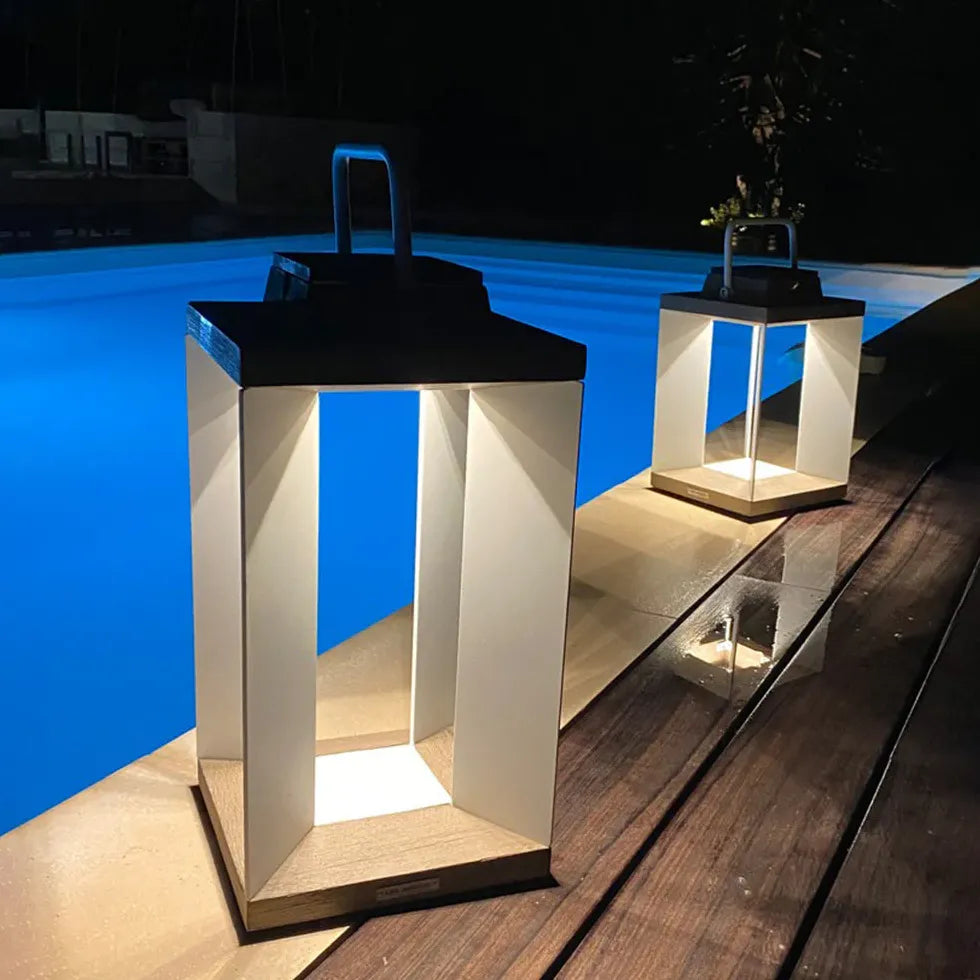 Cuboid Black Solar Outdoor Floor lamps