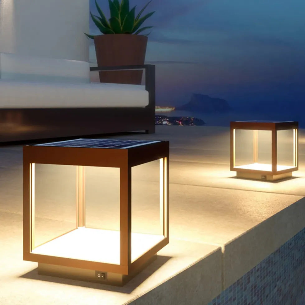 Solar Cube Lantern Outdoor Floor lamps