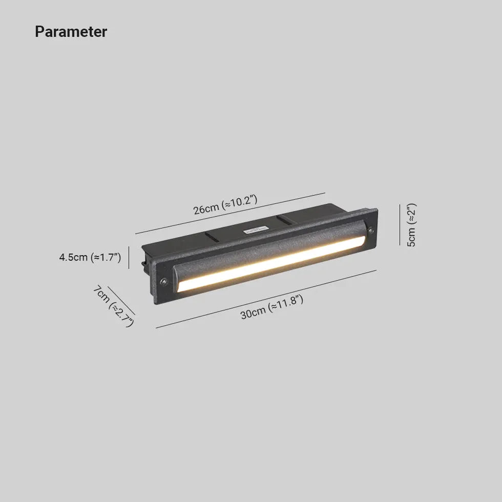 Linear Led black Step Outdoor Lights