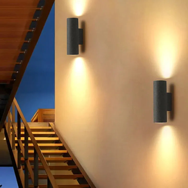 Aplique de pared exterior bidireccional led en cemento