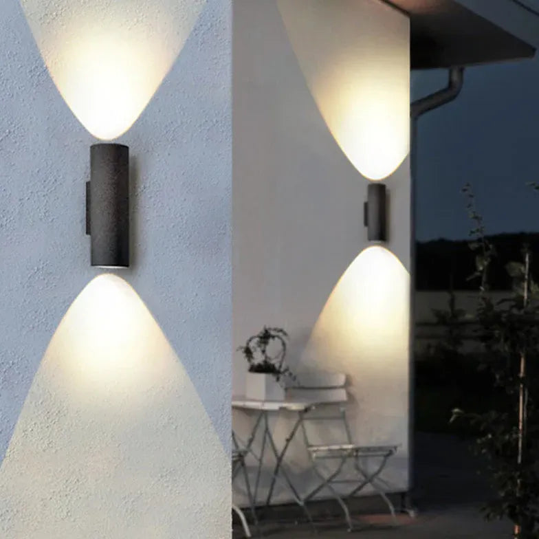 Aplique de pared exterior bidireccional led en cemento