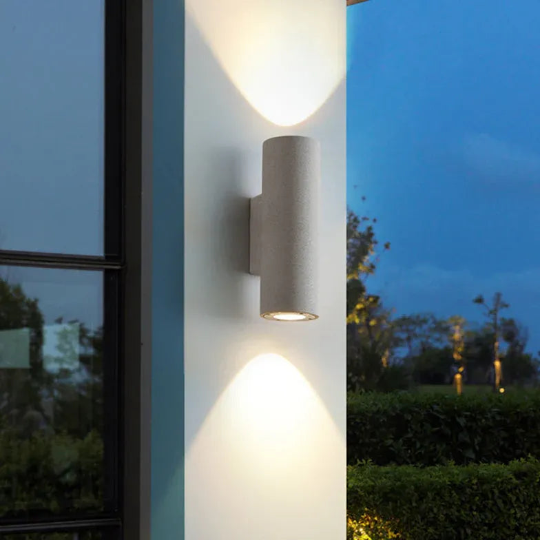 Aplique de pared exterior bidireccional led en cemento