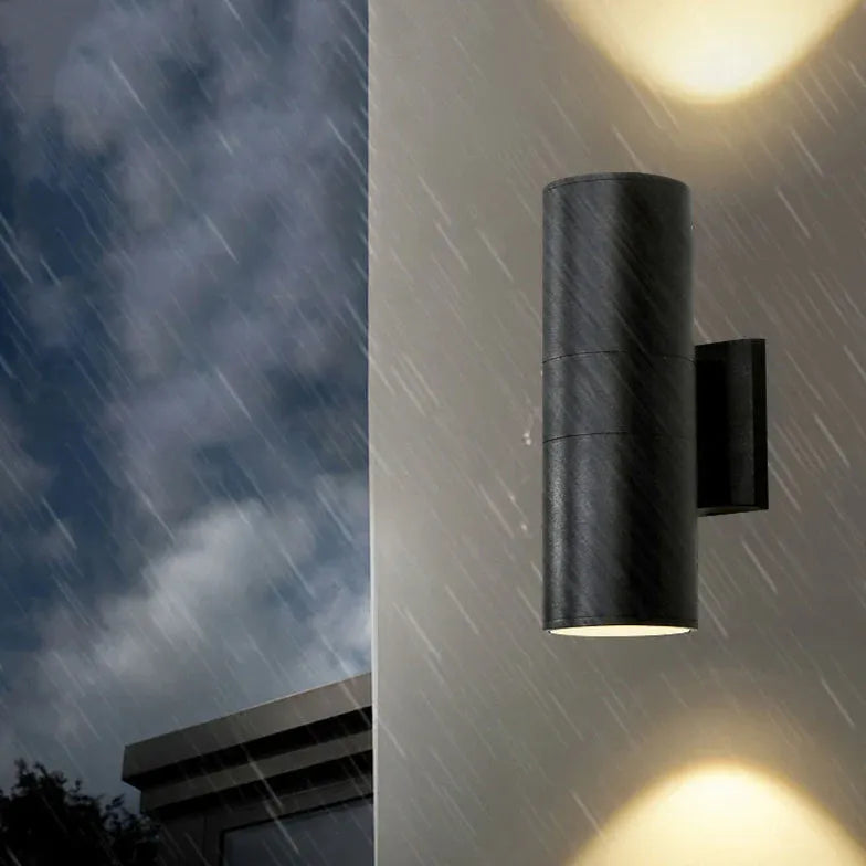 up and down outdoor wall lights black