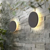 Apliques de luz exterior de pared led redondos