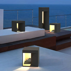 Lampara de led para jardin negra solar