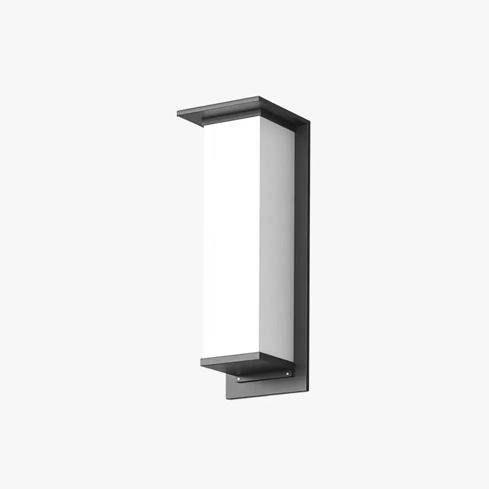 Lámpara solar de pared rectangular moderna para exteriores 